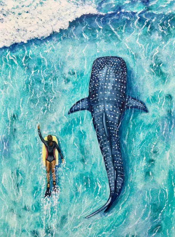 Sharing the Surf, Whale Shark — Joy Clifton